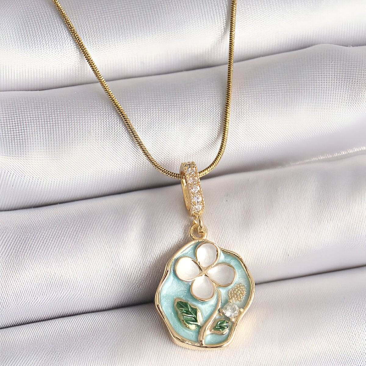 Blossom Glow Floral Pendant Necklace