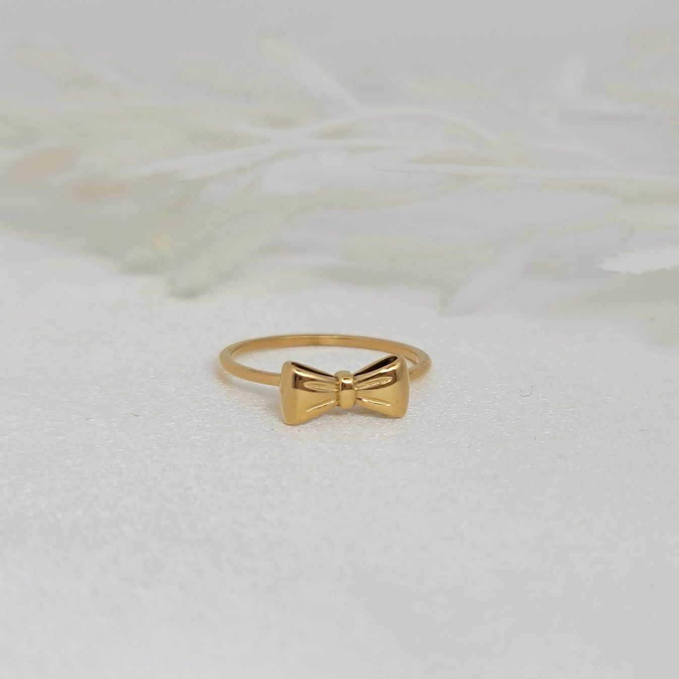 Elegant Gold Anti tarnish Bow Ring