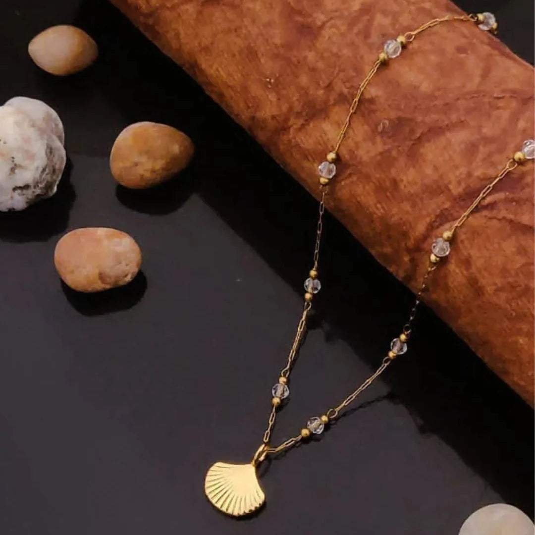 Anti-Tarnish Gold-Plated Shell Pendant Neck Chain
