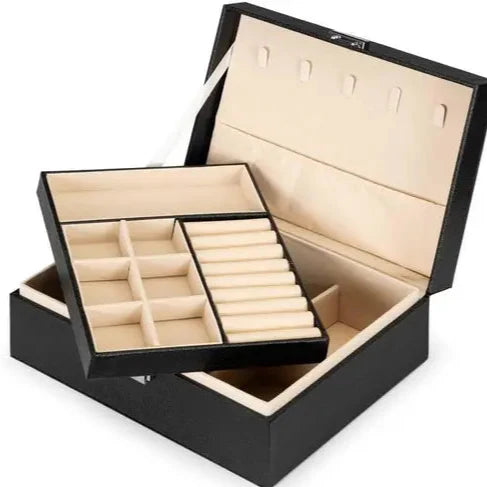 Premium Leather Jewelry Organizer Box – Multipurpose Storage Case