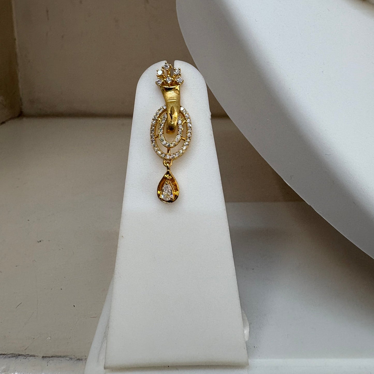 One Gram Gold Plated Necklace Set with Earrings