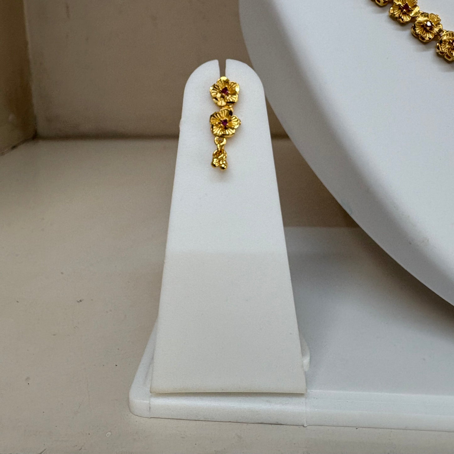 One Gram Gold Plated Necklace Set for Women | Elegant Floral Design