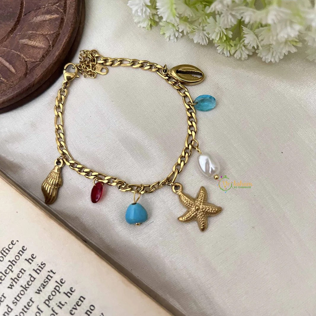 Golden Ocean Charm Bracelet