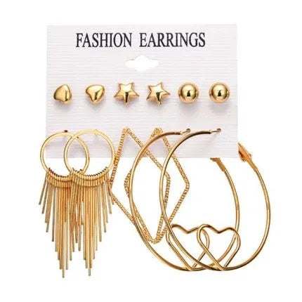 6 earring combo
