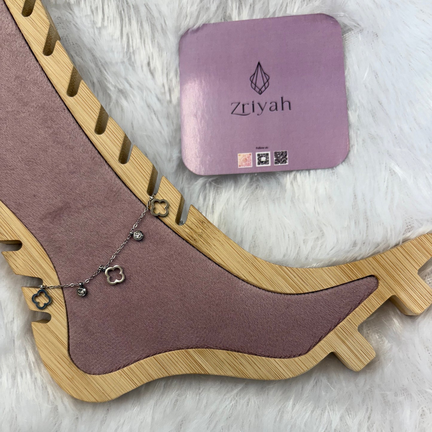 Anti-Tarnish Clover Charm Anklet