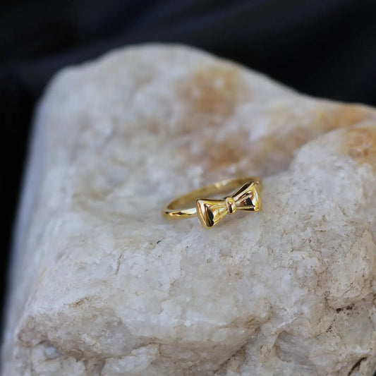 Elegant Gold Anti tarnish Bow Ring