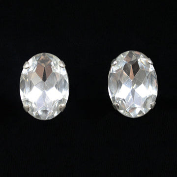 Oval Crystal Earrings.