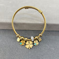 Four-leaf clover charms bracelet