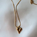 Minimal Heart Chain Pendant Necklace