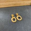 Honeycomb Crystal Oval Drop Anti-Tarnish Earrings