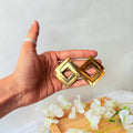 Antitarnish geometric design earrings