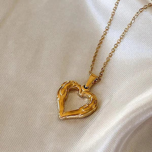 Gold heart Necklace