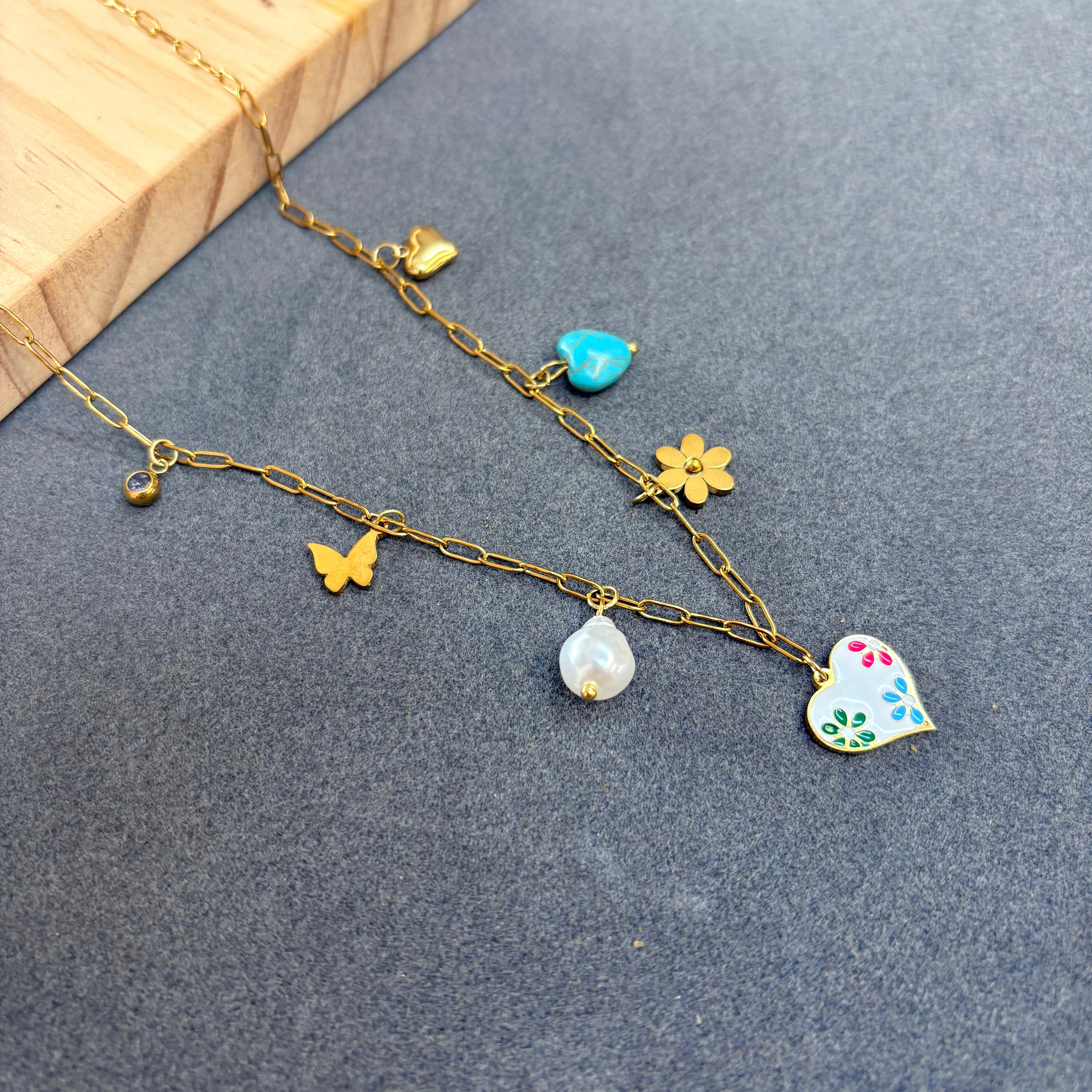 Minimal Beach Charm Anti-Tarnish Necklace