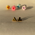 Minimal Gold Leaf Shape Anti-Tarnish Stud Earrings