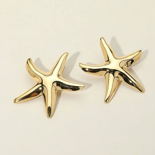 Starfish Earrings – Coastal Gold Charm