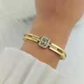 Geometric Square Anti-Tarnish Cuff Bracelet