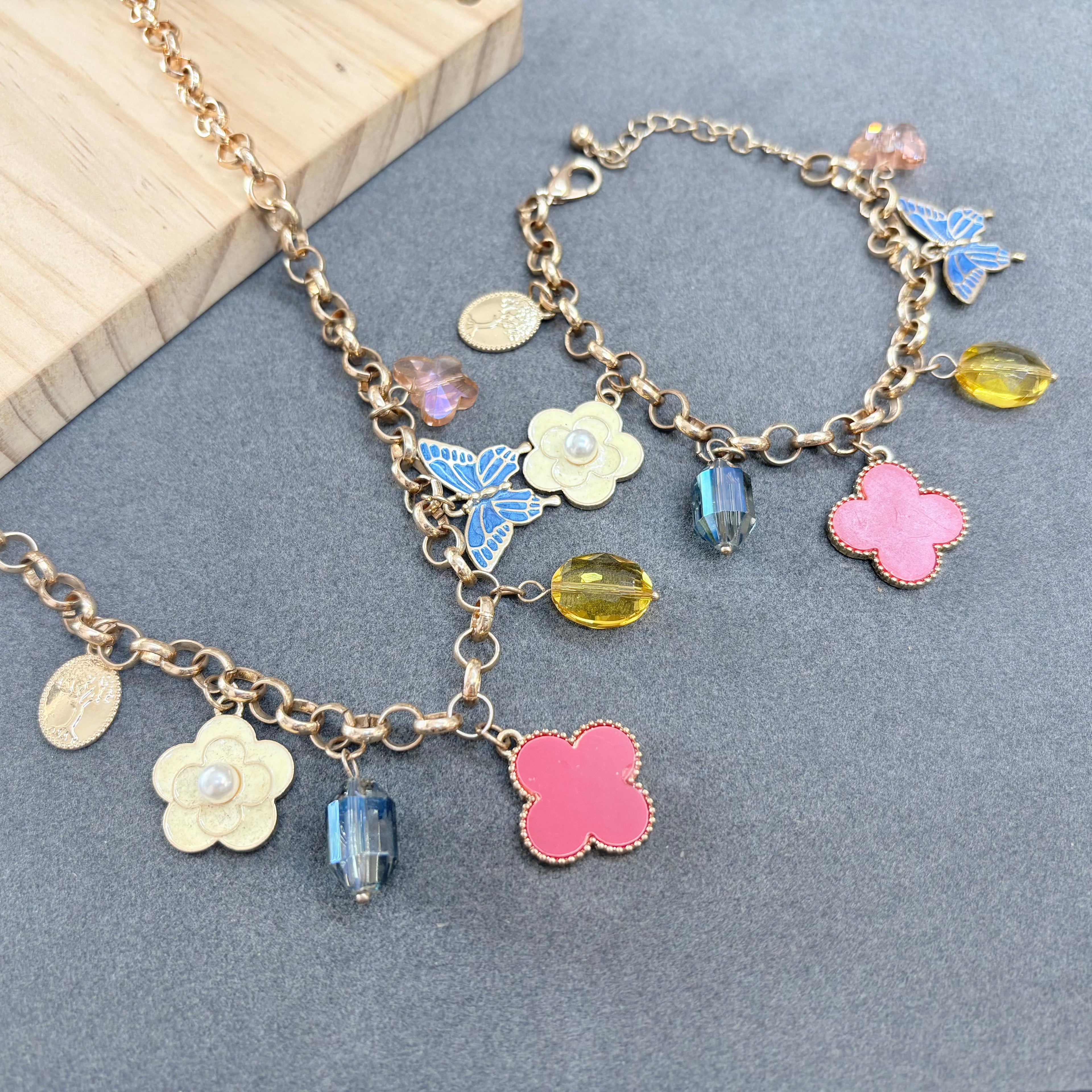 Coastal Charm Anti-Tarnish Necklace with charm bracelet