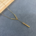 Minimal V Bar Necklace