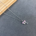 Silver bow shape neck chain