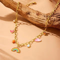Ocean-Inspired Anti-Tarnish Charm Necklace