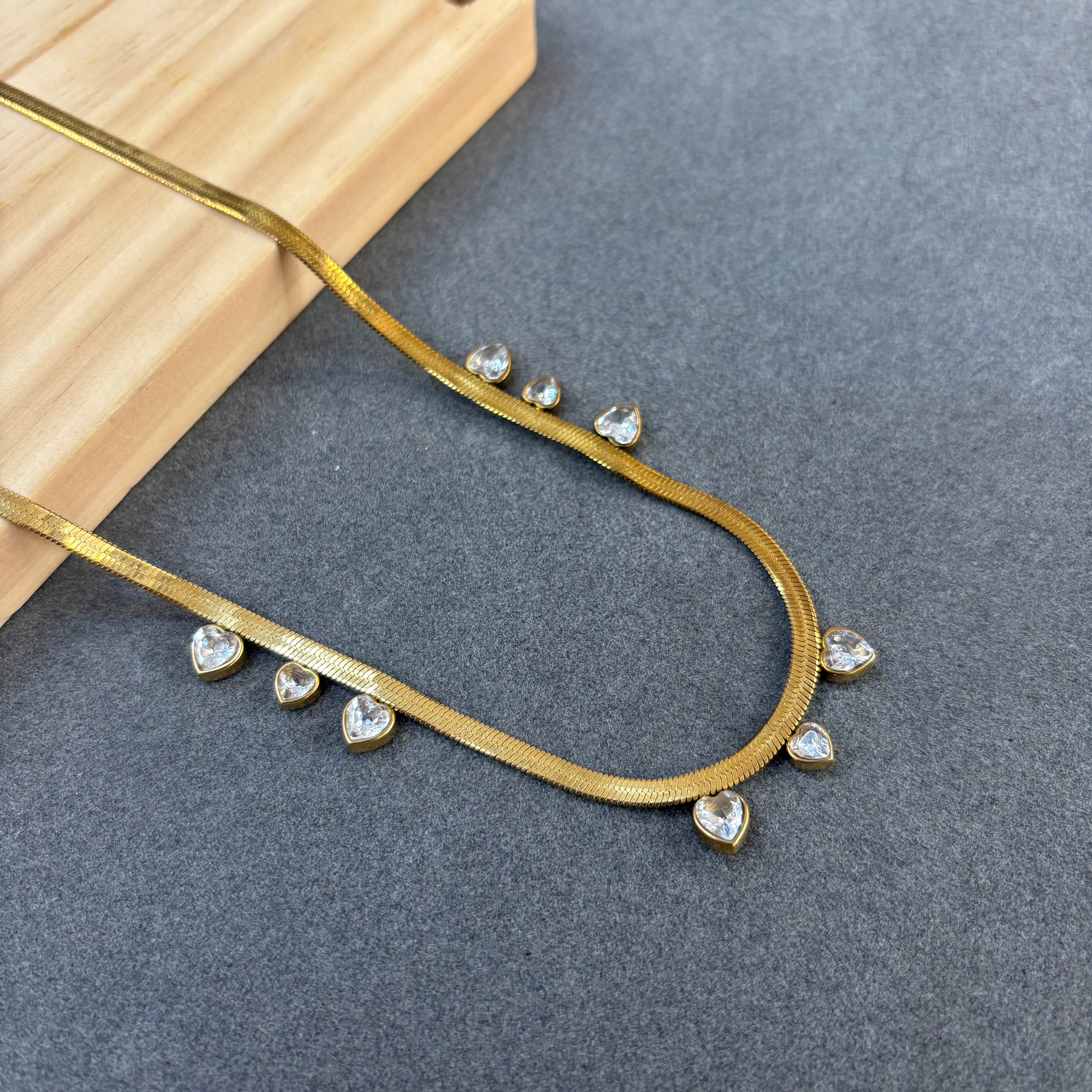 Heart shape diamond necklace
