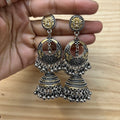 Classic Oxidised Indian Jhumka Earrings