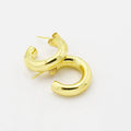 Half circle hoop earrings