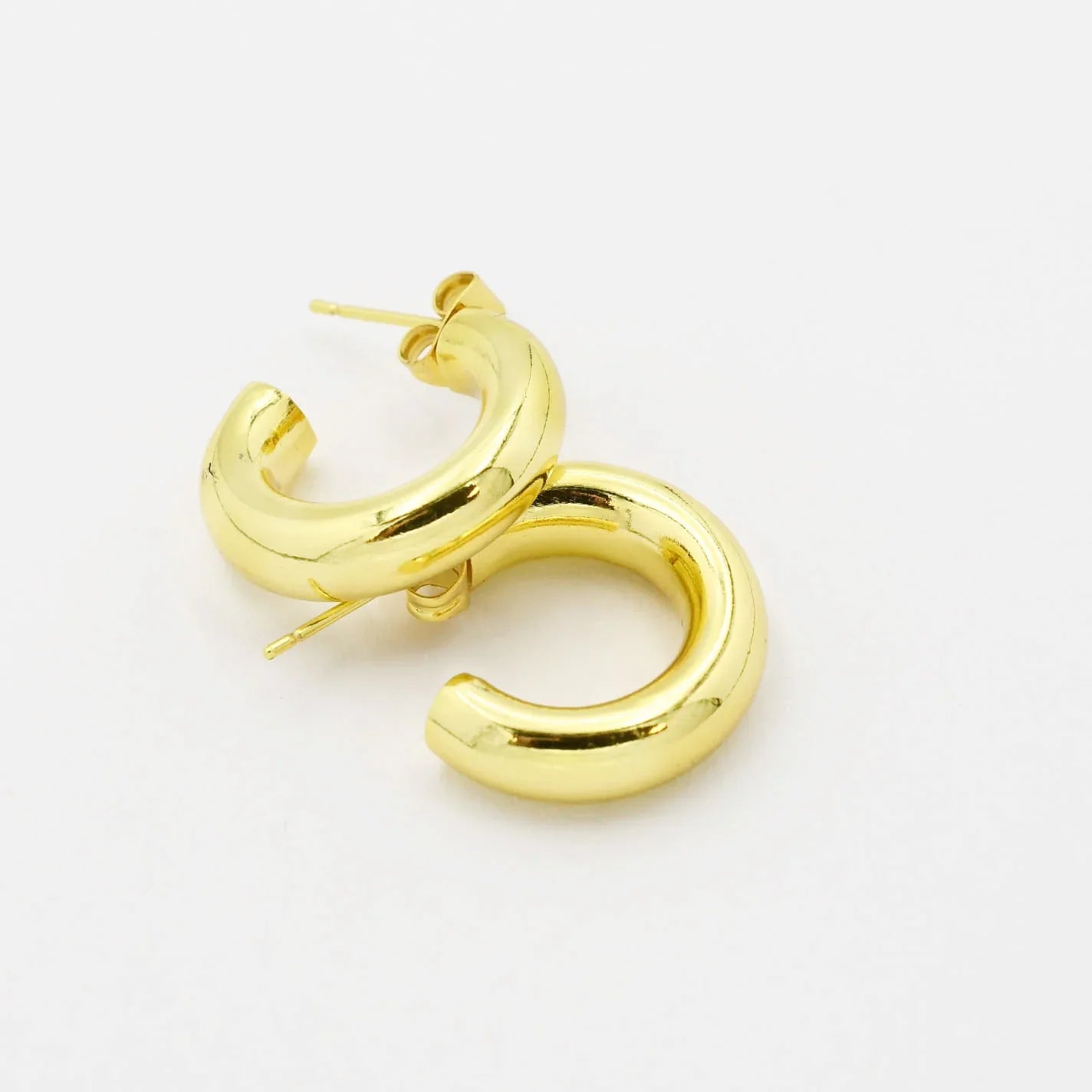Half circle hoop earrings
