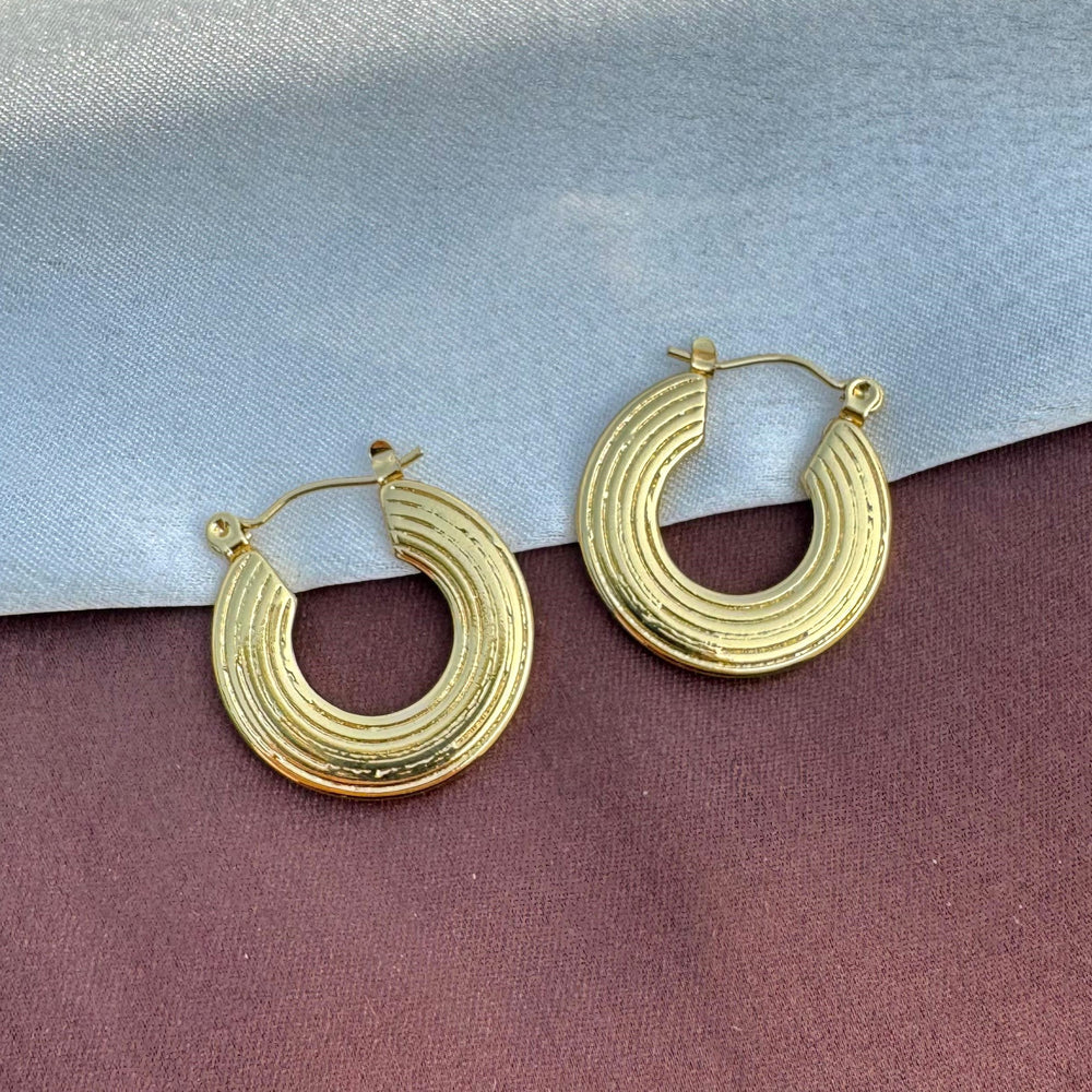 Round hoop earrings
