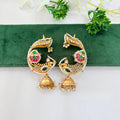 Floral Jadau Kundan Ear Cuff with Pearl Jhumki