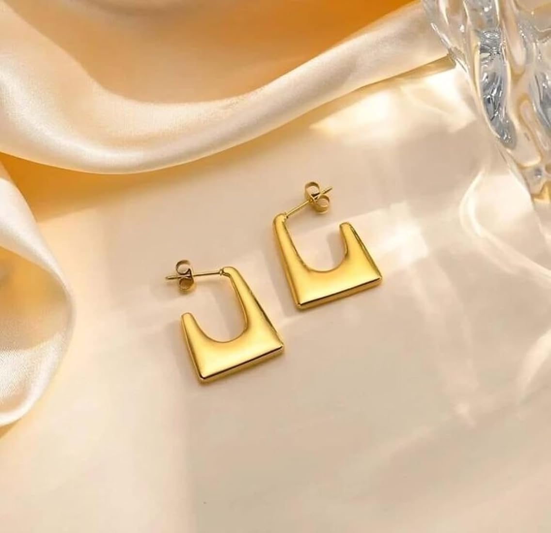 Square hoop earrings