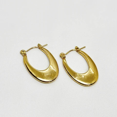 Oval hoop earrings