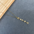 Long charm pendent necklace