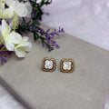 White Clover Stud Earrings – Minimal Lucky Charm