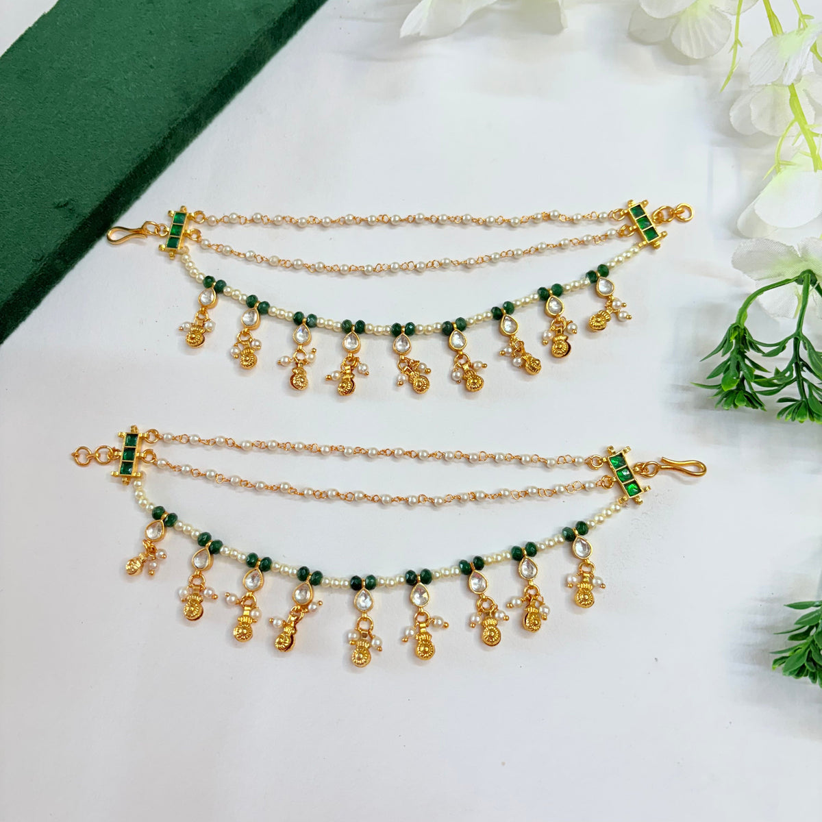 Jadau kundan Ear chain