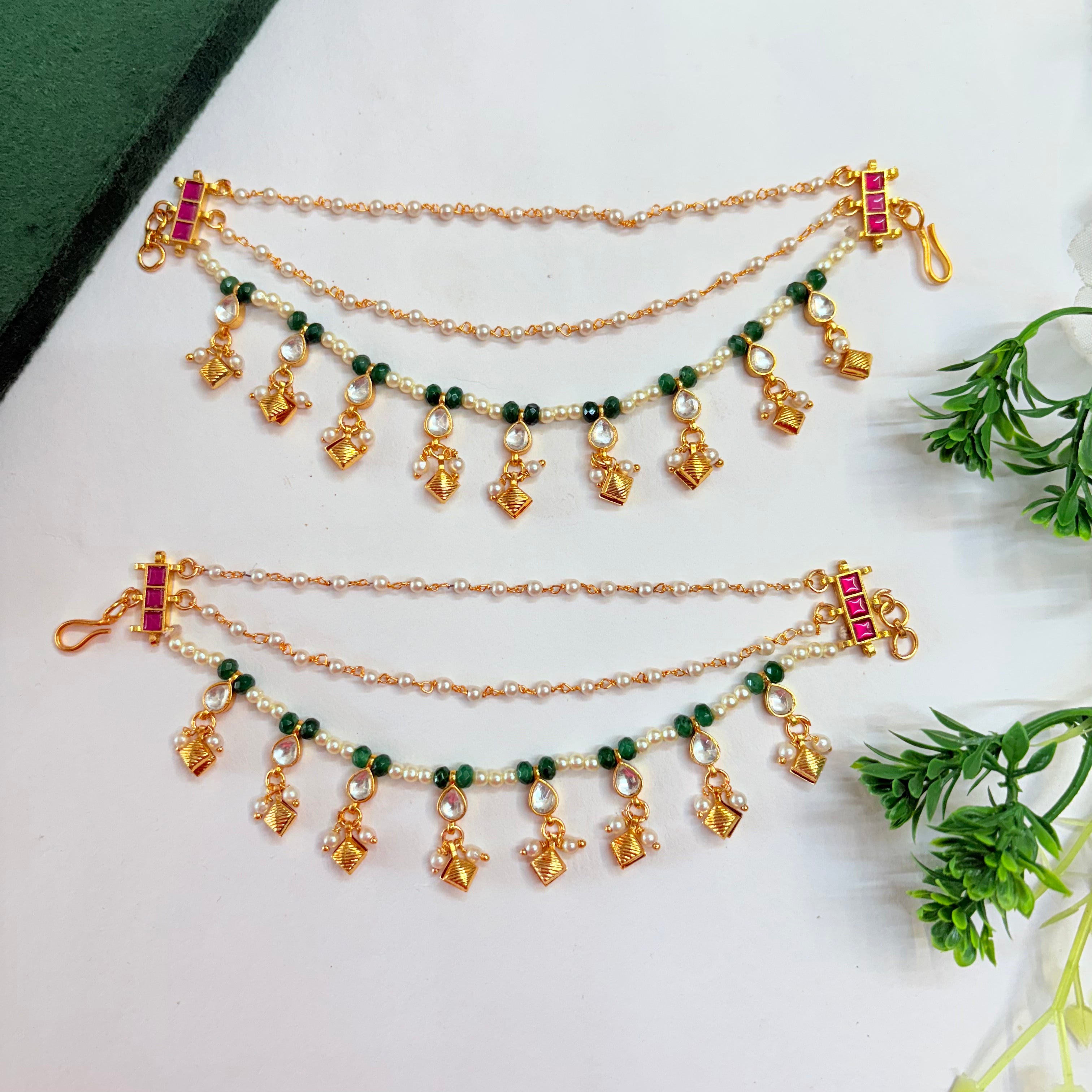 Jadau kundan Ear chain
