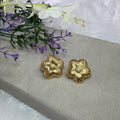 Floral design stud earring