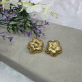 Floral design stud earring
