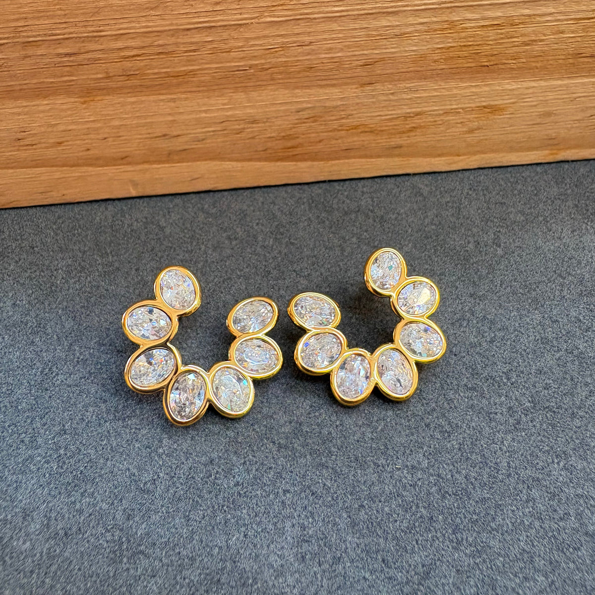 Crystal hoop earrings