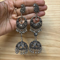 Oxidise jhumka earrings