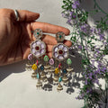 Sunflower Bloom Multicolor Jhumka Earrings