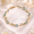 Sky blue golden Tulip bracelet