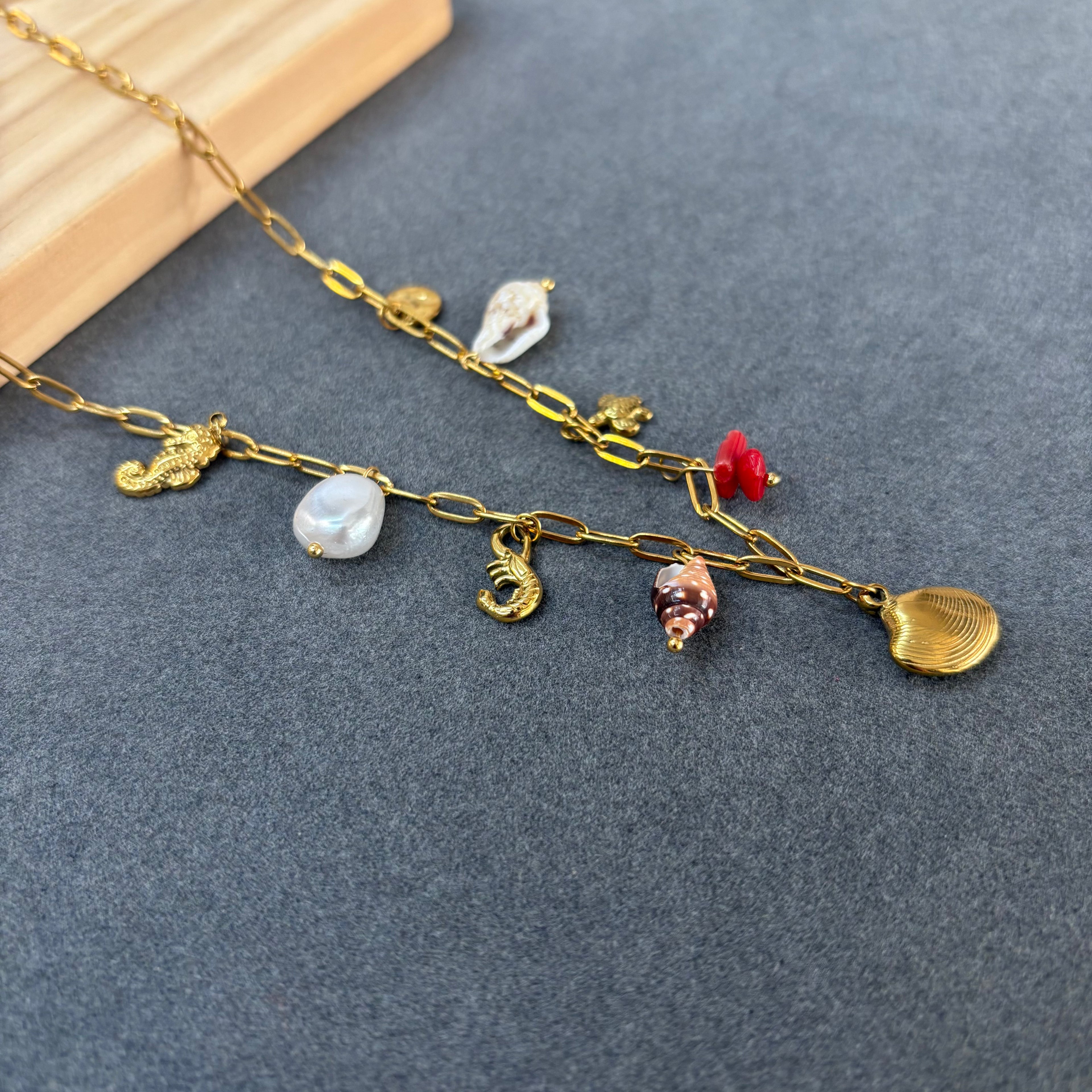 Anti-Tarnish Coastal Charm Neck Chain