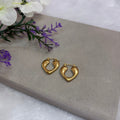 Leaf golden hoop earring