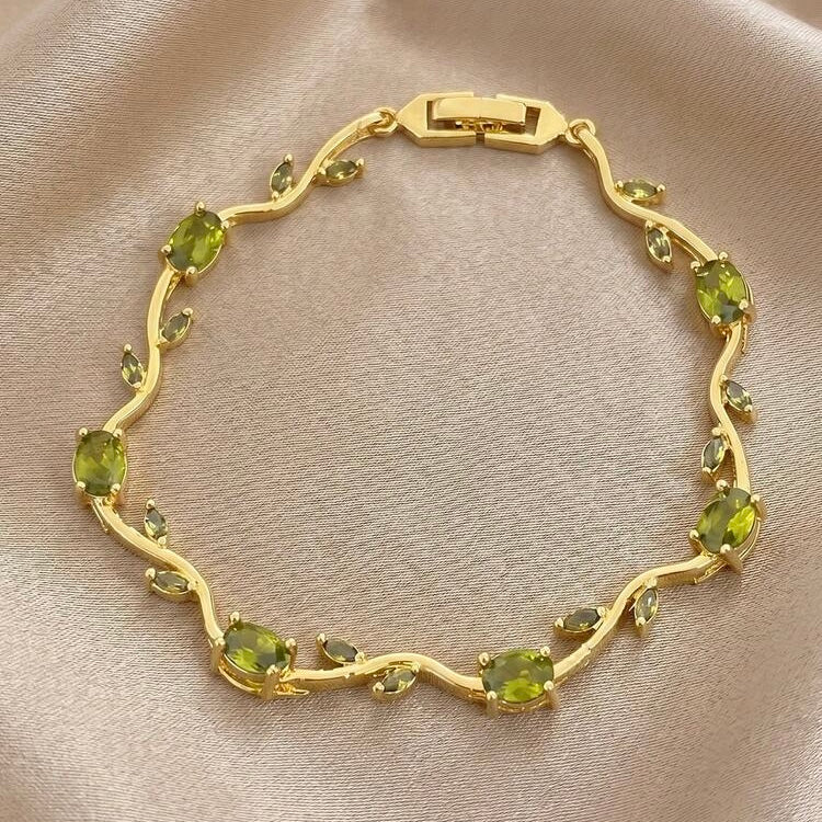Olive colour golden Tulip bracelet