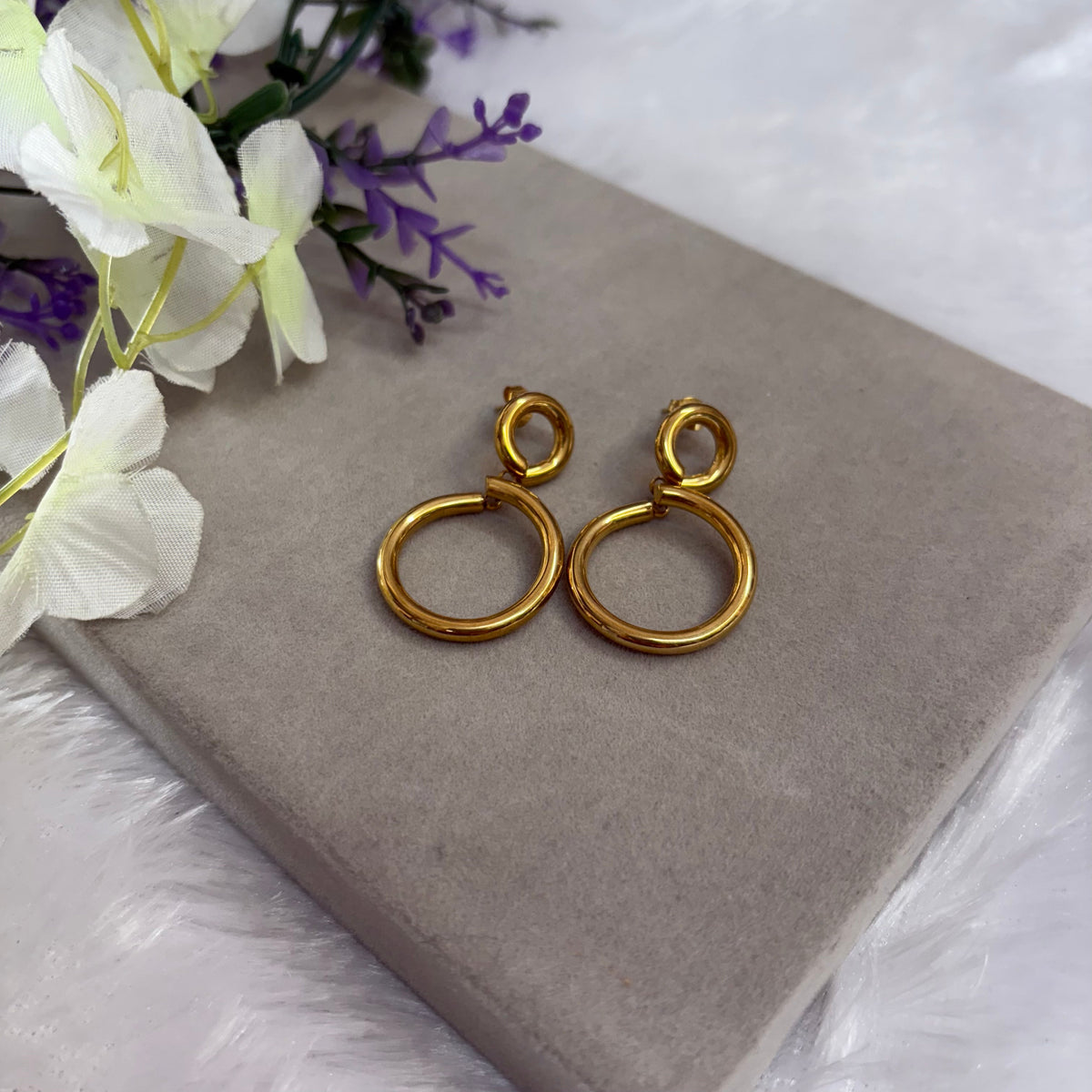 Round Drop Earrings – Classic Hanging Elegance