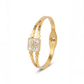 Anti-Tarnish Square Flower Cuff Kada Bracelet