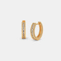 Crystal round shape clip on earring