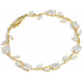 Golden colour white diamond Tulip bracelet