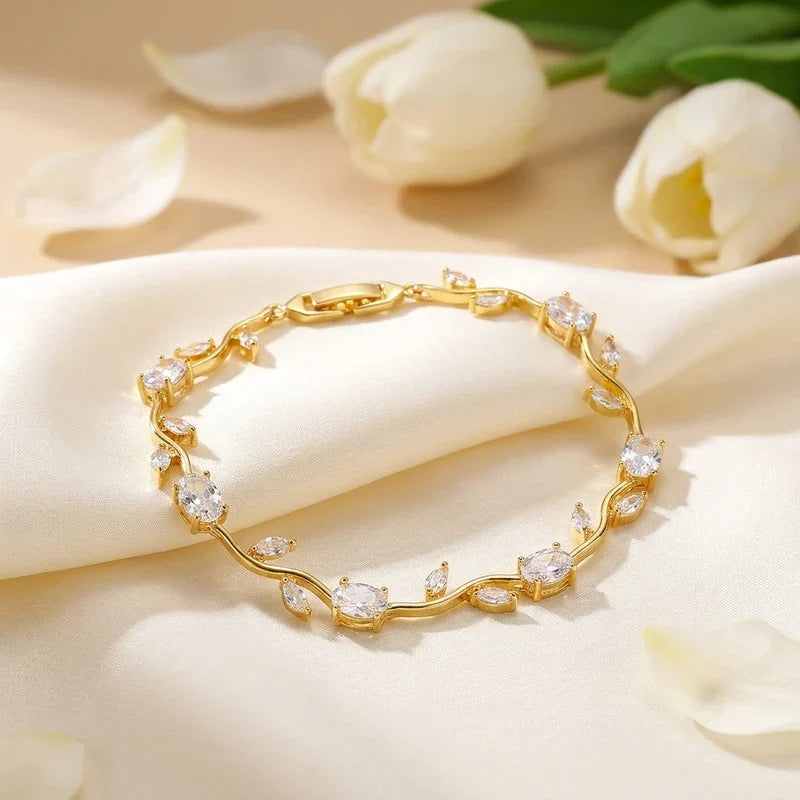 Golden colour tulip bracelet